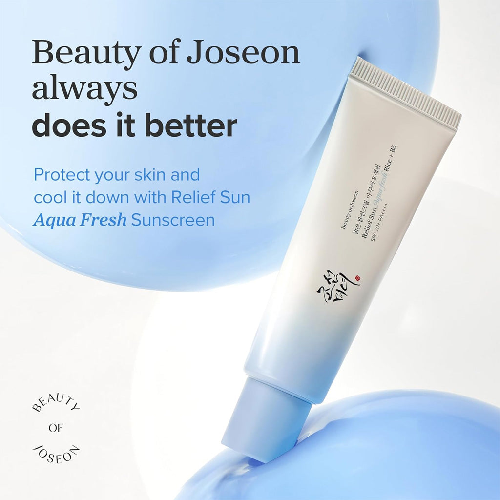 Beauty of Joseon Relief Sun Aqua Fresh with Rice + B5 SPF 50+ PA++++ 50 ml Lightweight Hydrating Sunscreen & Broad-Spectrum P