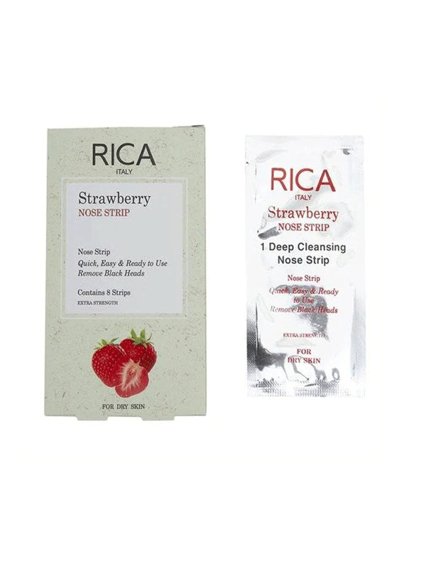 Rica Nose Strip Strawberry For Dry Skin (8 Strips)