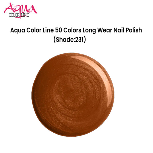 Aqua Color Line 50 Colors Long Wear Nail Polish (Shade:231)