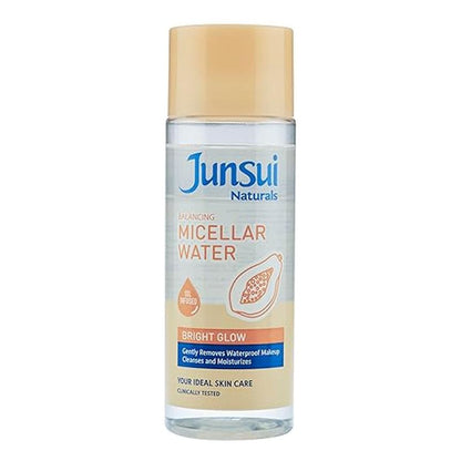 Junsui Naturals Balancing Bright Glow Micellar Water 140ml – Gentle Makeup Remover & Facial Cleansing Water for Deep Cleansin
