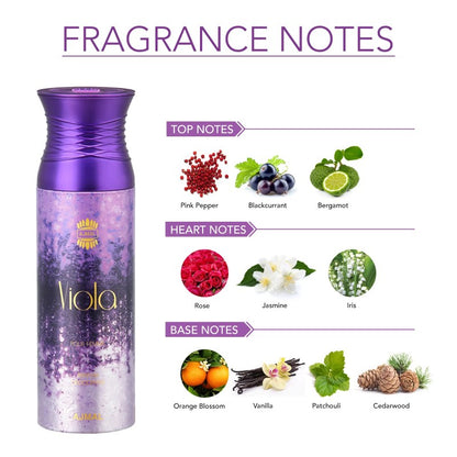 Aris Perfumes Viola Perfume Deodorant 200ml Body Spray for Women
