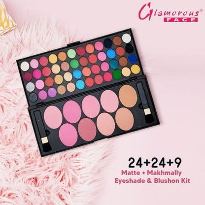 Glamorous Face 24+24+9 Matte, Velvet Eyeshade & Blushon Kit