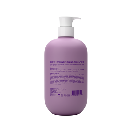 Only Biotin Strengthening Shampoo 500ml – Hair Care Shampoo for Weak & Damaged Hair, Hair Fall Control, Strength Boost, Nouri