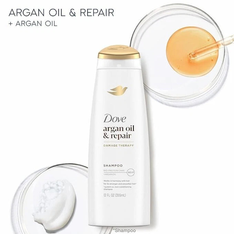 Dove Argan Oil & Repair Damage Therapy Shampoo 355ml