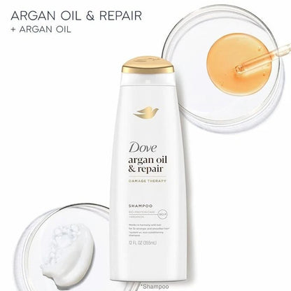 Dove Argan Oil & Repair Damage Therapy Shampoo 355ml