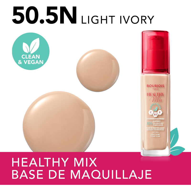 Bourjois Healthy Mix Clean Vegan Foundation No. 50.5 Light Ivory