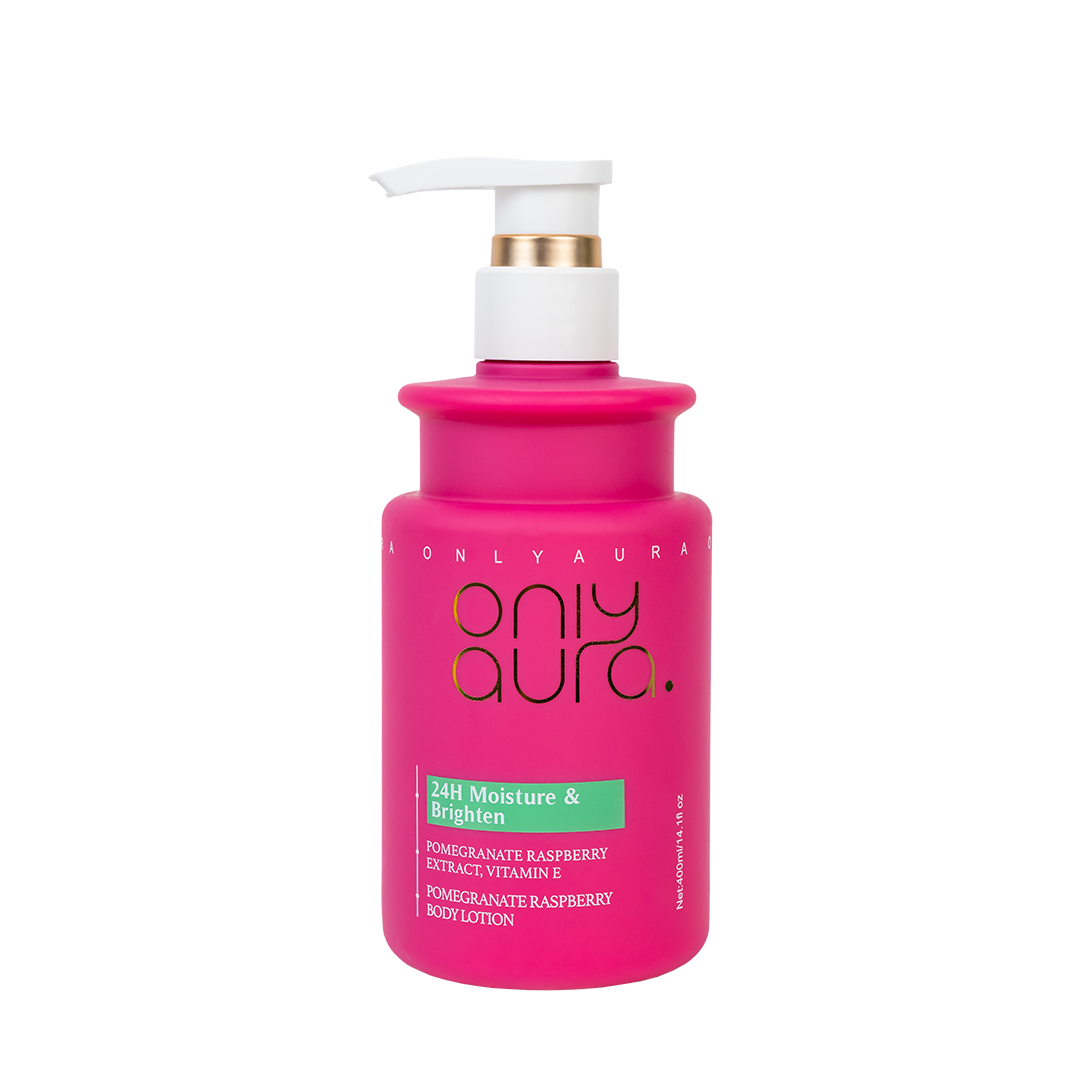 Only Aura Pomegranate Raspberry Body Lotion 400ml – Deep Moisturizing Skincare Lotion for Soft Smooth Skin, Antioxidant Nouri