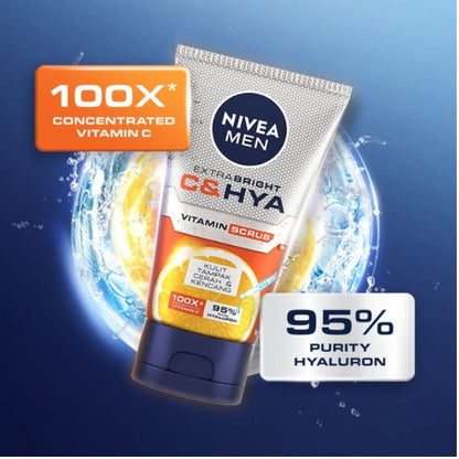 Nivea Men Extra Bright C & Hya Vitamin Scrub 100ml
