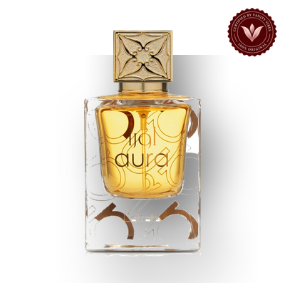 Lattafa Aura EDP 60ml Unisex Perfume | Pakistan — bottle-only view, Vanity Vibes badge and soft shadow