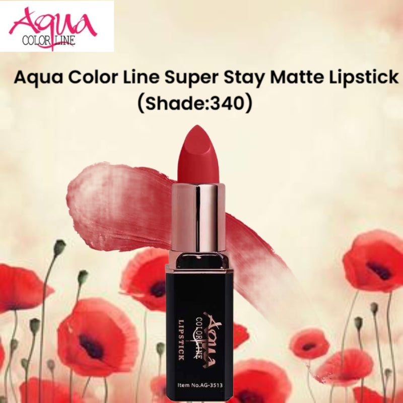 Aqua Color Line Super Stay Matte Lipstick (Shade:340)