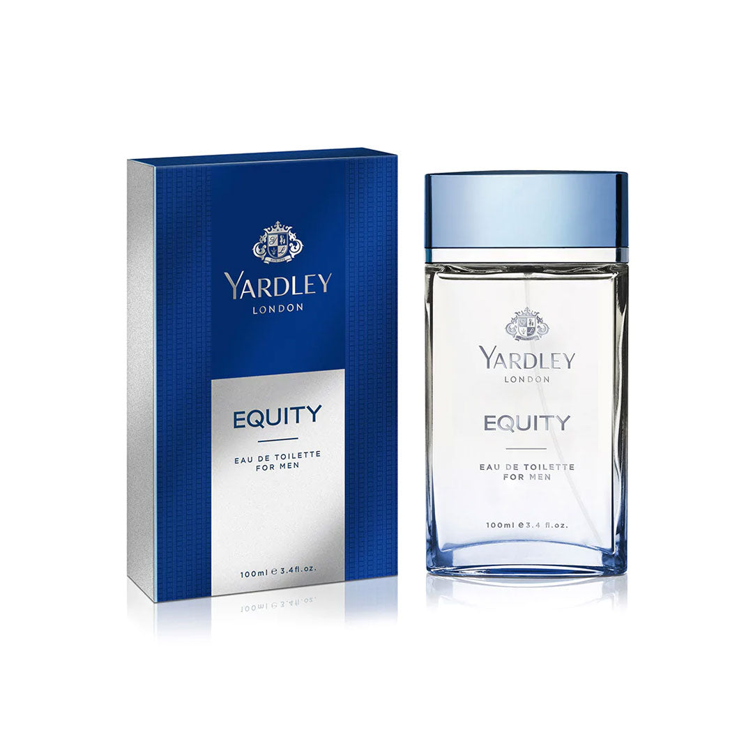 Equity by Yardley Eau de Toilette for Men 100ml - Fresh Marine Citrus Woody Fragrance Perfume with Long Lasting Masculine Sce