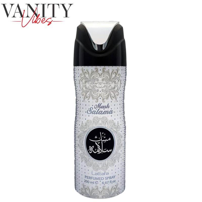 Lattafa Musk Salama Perfumed Deodorant Spray 200 ml Long-Lasting Freshness & Soft Musky Fragrance