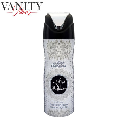 Lattafa Musk Salama Perfumed Deodorant Spray 200 ml Long-Lasting Freshness & Soft Musky Fragrance