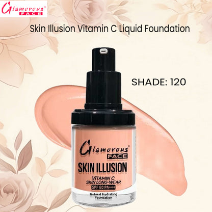 Glamorous Face Skin Illusion Vitamin C Liquid Foundation 25ml (SHADE:120)