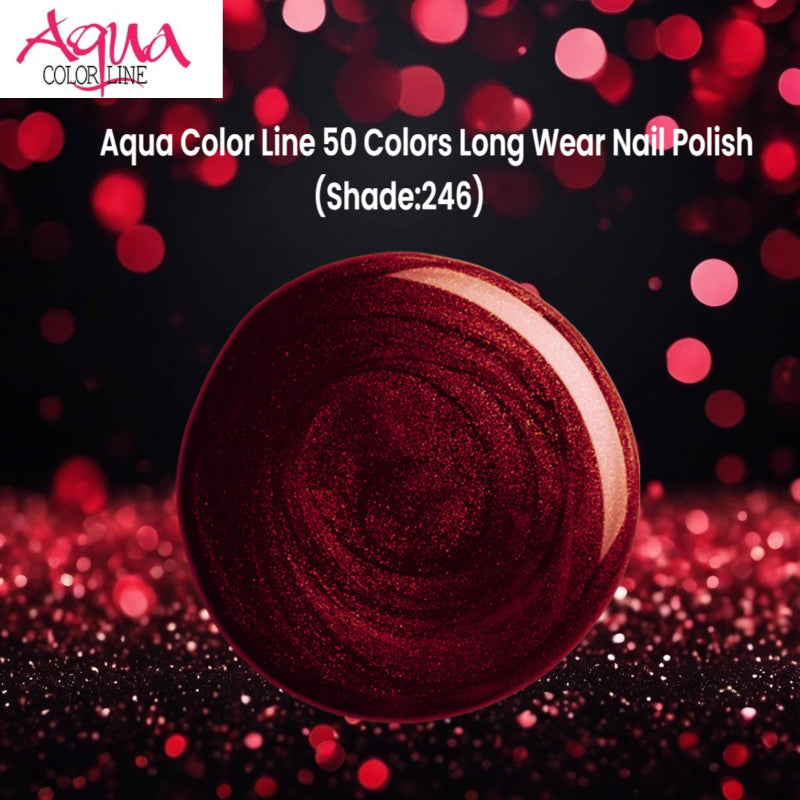 Aqua Color Line 50 Colors Long Wear Nail Polish (Shade:246)