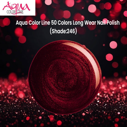 Aqua Color Line 50 Colors Long Wear Nail Polish (Shade:246)