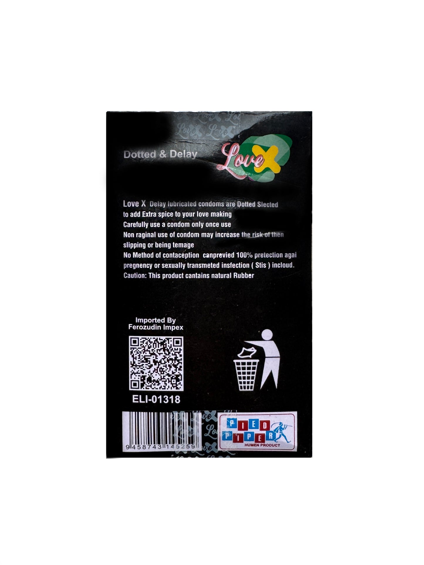 INNO Love X dotted and delay condoms Pack of 12