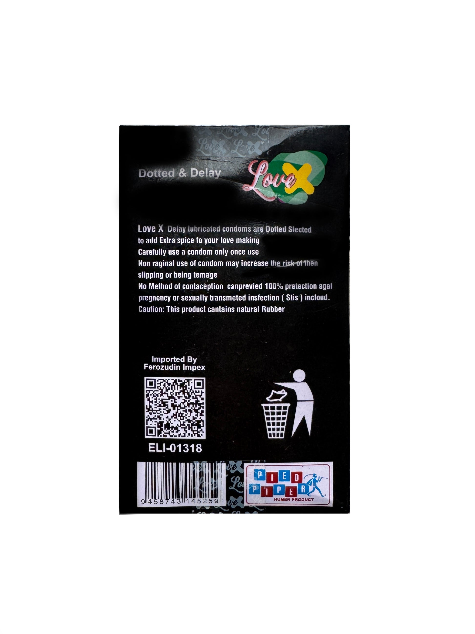 INNO Love X dotted and delay condoms Pack of 12