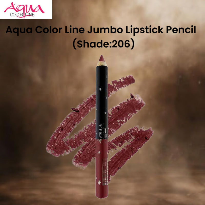 Aqua Color Line Jumbo Lipstick Pencil (Shade:206)
