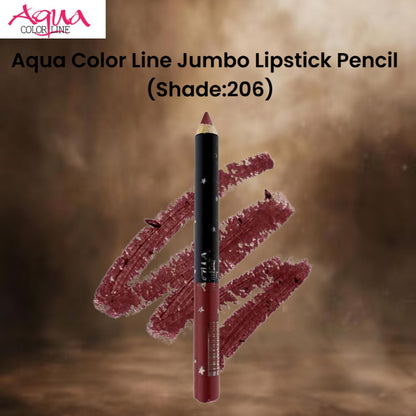 Aqua Color Line Jumbo Lipstick Pencil (Shade:206)