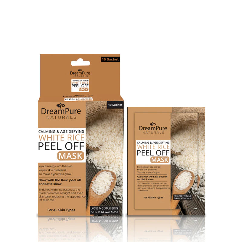 Dream Pure Naturals Calming & Age Defying White Rice Peel Off Mask (10 Sachet)