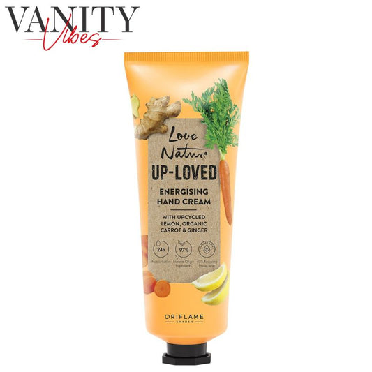 Oriflame Love Nature Up Loved Energising Hand Cream with Upcycled Lemon, Organic Carrot & Ginger 75ml