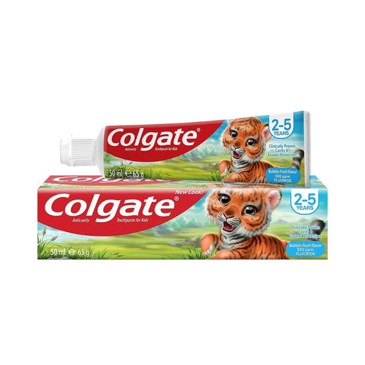 Colgate 2–5 Ans Fruit Flavor Toothpaste 50ml / 65g Gentle Cavity Protection for Kids