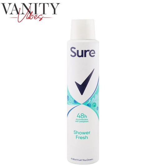 Sure Women Shower Fresh 48H Antiperspirant Deodorant Spray 200ml Long-Lasting Freshness & Odor Protection