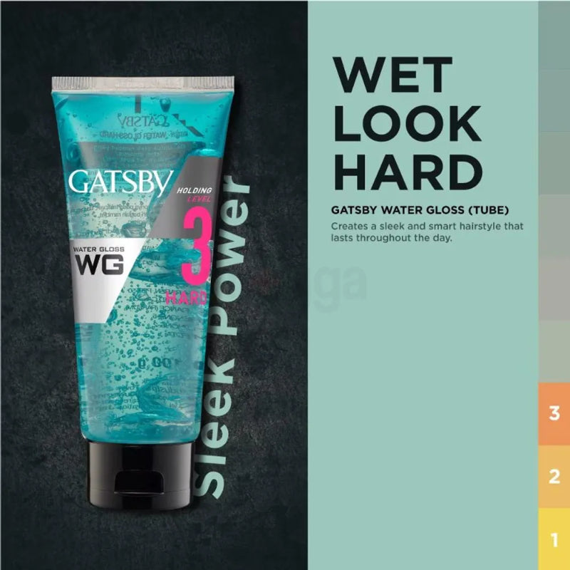 Gatsby Water Gloss Level 3 Hard Hair Gel 100g