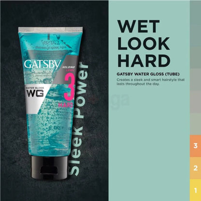 Gatsby Water Gloss Level 3 Hard Hair Gel 100g
