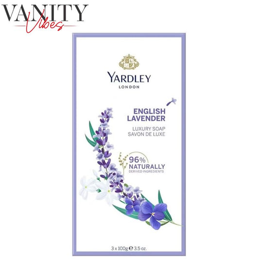 Yardley London Luxury Bath Soap with English Lavender Extracts 3 × 100 g Gentle Cleansing & Relaxing Fragrance