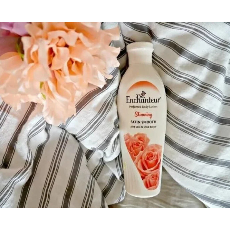 Enchanteur Stunning Perfumed Body Lotion 100ml - Deep Moisturizing Floral Fragrance Lotion for Soft, Smooth & Radiant Skin Da