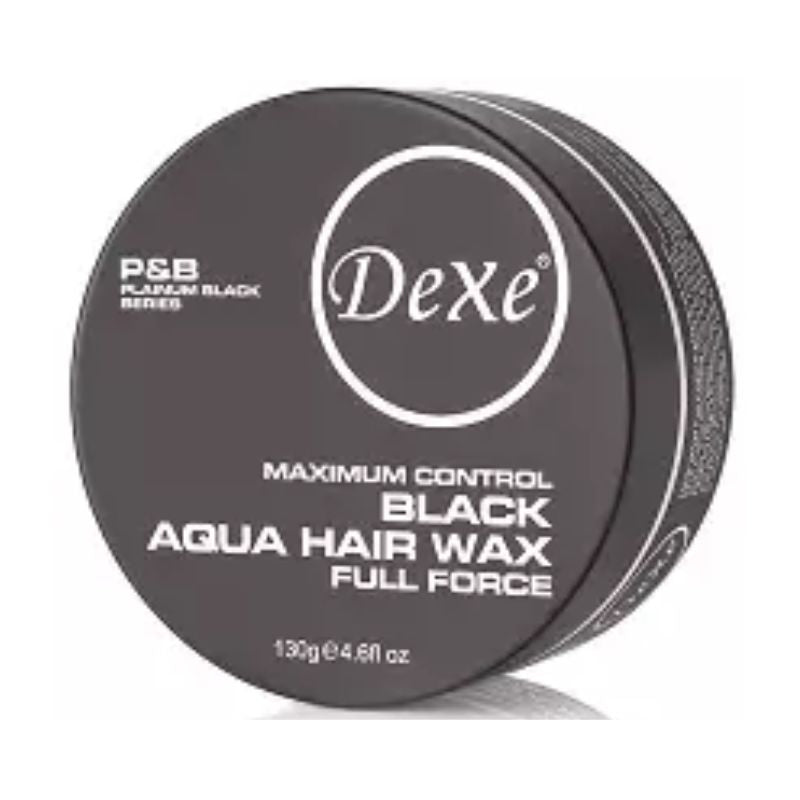 Dexe Maximum Control Black Hair Aqua Wax Full Force 150 g Strong Hold & Long-Lasting Style