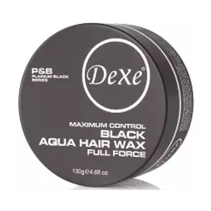 Dexe Maximum Control Black Hair Aqua Wax Full Force 150 g Strong Hold & Long-Lasting Style
