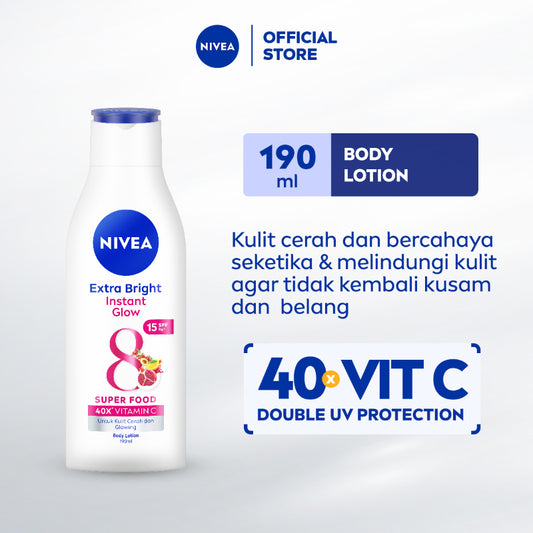 Nivea Extra Bright Instant Glow 8 Super Food Body Lotion 190ml
