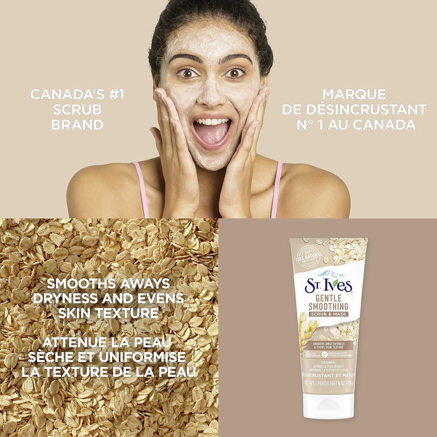 St. Ives Gentle Smoothing Oatmeal Facial Scrub & Mask 150g