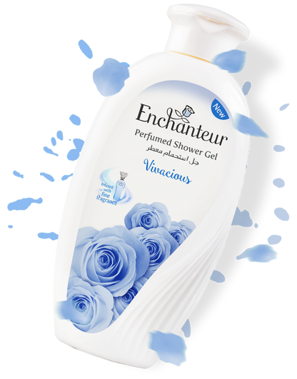 Enchanteur Vivacious Perfumed Shower Gel 250ml - Deep Cleansing Moisturizing Body Wash with Long Lasting Floral Fragrance for