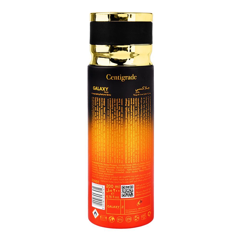 Galaxy Concept Centigrade Perfume Spray Pour Homme 200ml – Long Lasting Men’s Fragrance Body Mist for Fresh & Bold Scent