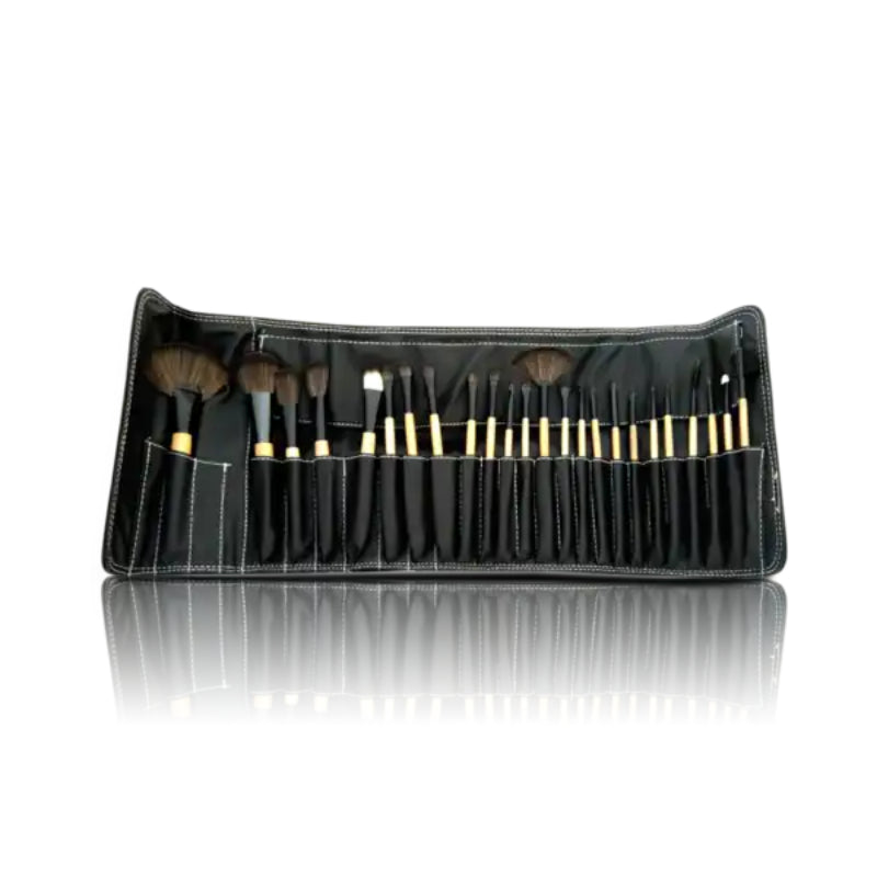Glamorous Face 24 Piece Leather Brushset
