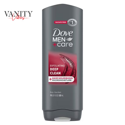 Dove Men+Care Body and Face Wash Body Wash for Men Exfoliating Deep Clean with 24-Hour Nourishing Micromoisture Technology 53