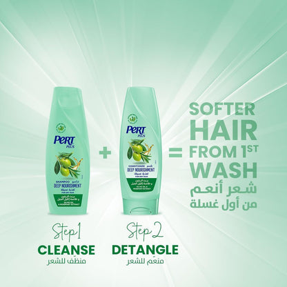 Pert Plus Deep Nourishment Shampoo with Olive Oil & Rosemary Extracts For Dry Hair 400ml