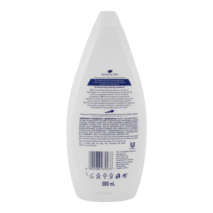 Dove Sensitive Skin Hypoallergenic Body Wash 500ml - Triple Moisture Serum for Gentle Care, Soft & Hydrated Skin