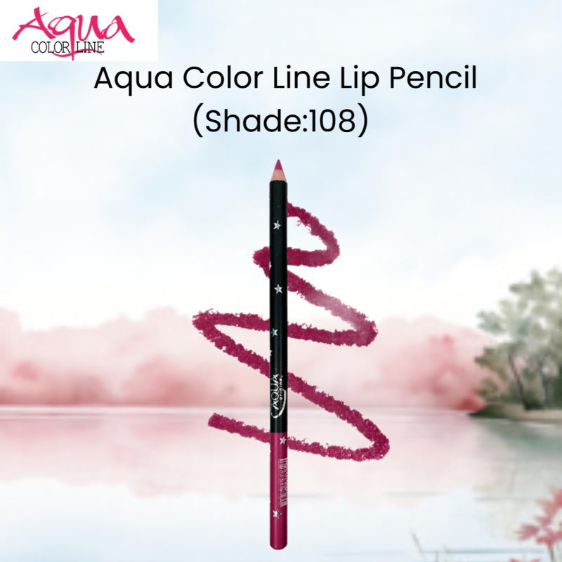 Aqua Color Line Lip Pencil (Shade:108)