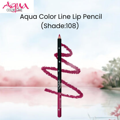 Aqua Color Line Lip Pencil (Shade:108)