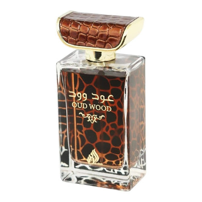 Lamuse Oud Wood Eau De Parfum for Men & Women 100ml – Long Lasting Luxury Oud Woody Fragrance Perfume with Rich Amber Notes, 