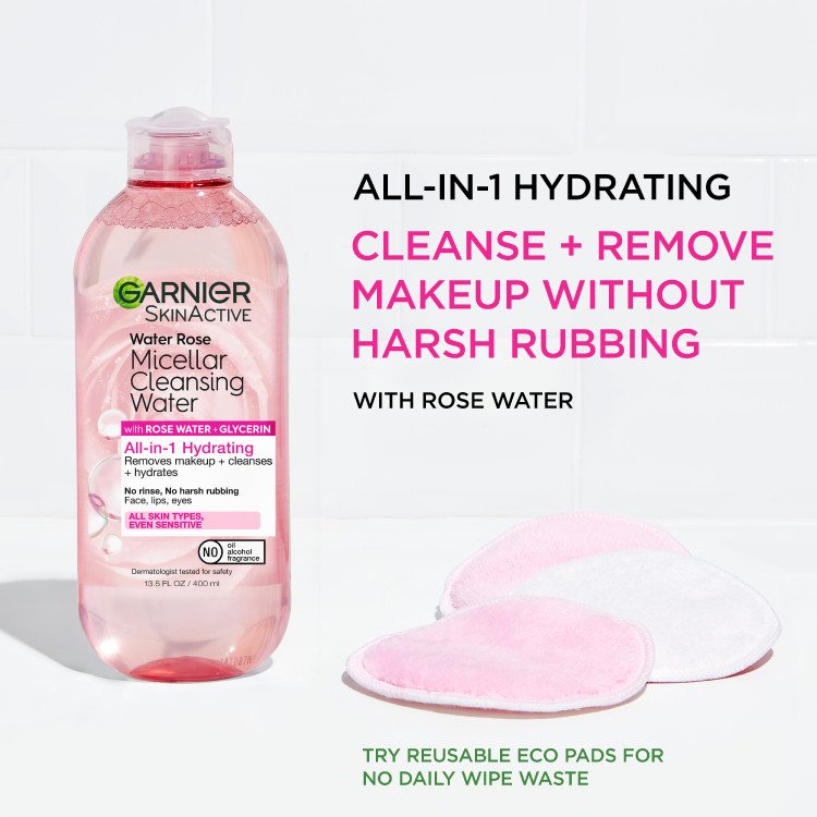 Garnier Micellar Cleansing Water Rose Water For Normal To Dry Skin 125ml