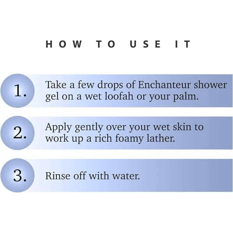 Enchanteur Vivacious Perfumed Shower Gel 250ml - Deep Cleansing Moisturizing Body Wash with Long Lasting Floral Fragrance for