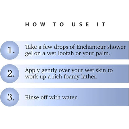 Enchanteur Vivacious Perfumed Shower Gel 250ml - Deep Cleansing Moisturizing Body Wash with Long Lasting Floral Fragrance for