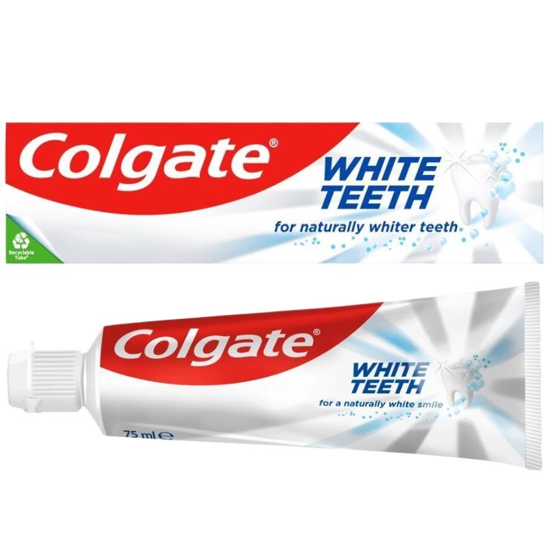 Colgate White Teeth Toothpaste 75ml Naturally Whiter & Healthy Smile