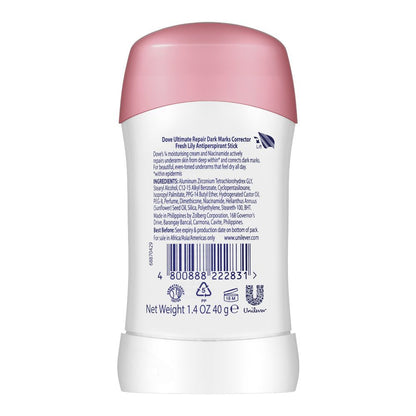 Dove Advanced Formula Ultimate Repair Dark Marks Corrector Niacinamide Fresh Lily 48H Anti-Perspirant Deodorant Stick 40g
